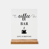 Coffee Bar Wedding Acrylic Sign (Recto)