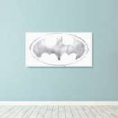 Coffee Bat Symbool - Grijs Canvas Afdruk (Insitu (Houten vloer))