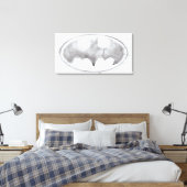 Coffee Bat Symbool - Grijs Canvas Afdruk (Insitu (Slaapkamer))