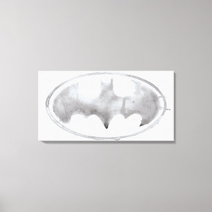 Coffee Bat Symbool - Grijs Canvas Afdruk