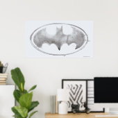 Coffee Bat Symbool - Grijs Poster (Thuiskantoor)