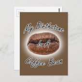 Coffee Bean Birthstone Briefkaart (Voorkant / Achterkant)