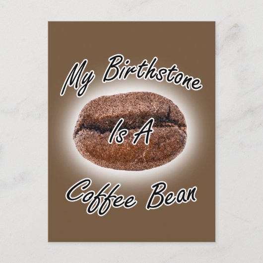 Coffee Bean Birthstone Briefkaart (Voorkant)
