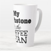 Coffee Bean Birthstone Latte Mug (Angle droit)
