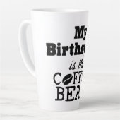 Coffee Bean Birthstone Latte Mug (Angle gauche)