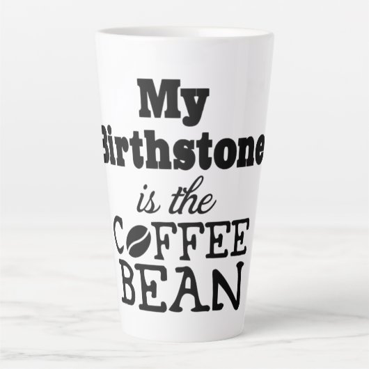 Coffee Bean Birthstone Latte Mug (Devant)