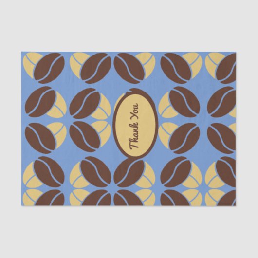 Coffee Bean Delight Tissue Paper Wrapper Pack Tissuepapier (Voorkant)