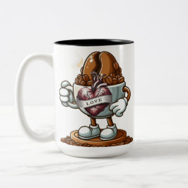 Coffee Bean en Heart of Love Coffee Mok