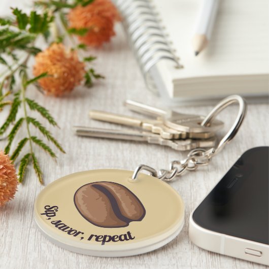 Coffee Bean Icon Sleutelhanger (Voorkant Rechts)