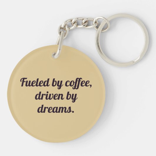 Coffee Bean Icon Sleutelhanger (Achterkant)