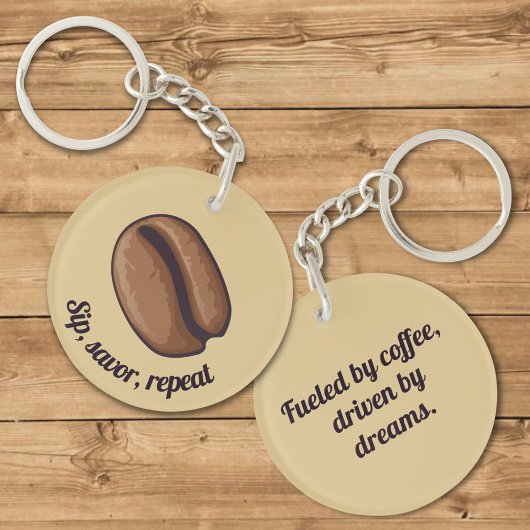 Coffee Bean Icon Sleutelhanger
