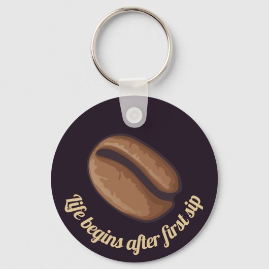 Coffee Bean Icon Sleutelhanger (Voorkant)