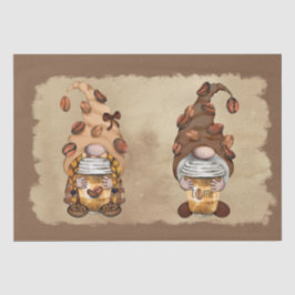 Coffee Bean Latte Gnomes Decoupage Tissuepapier