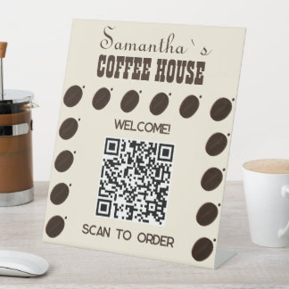 Coffee Bean Merk Zakelijk Professioneel Reclamebord Met Voetstuk