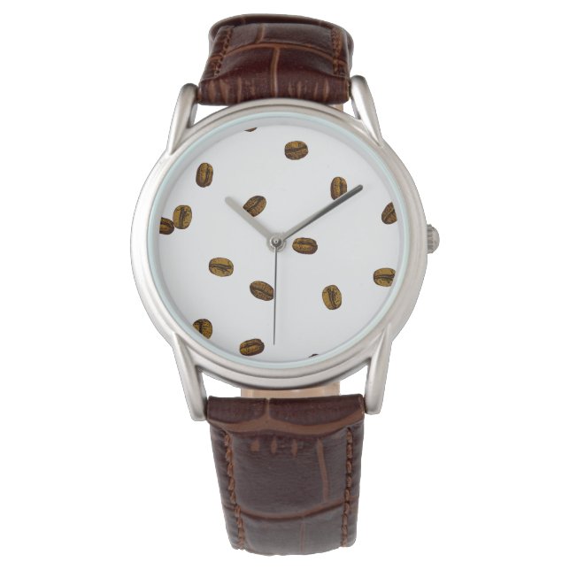 Coffee Bean Pattern Horloge (Voorkant)