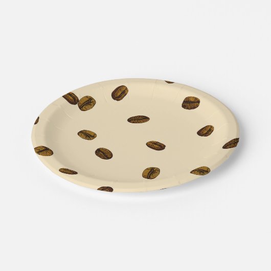 Coffee Bean Pattern Papieren Bordje (Gekanteld)