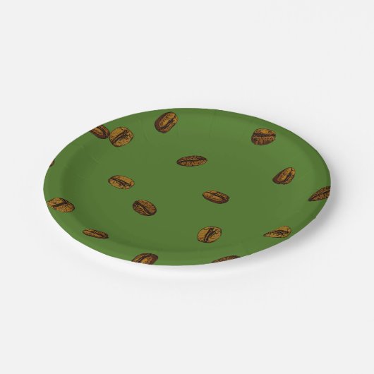 Coffee Bean Pattern Papieren Bordje (Gekanteld)