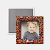 Coffee Bean Photo Personalized Gift Magnet Name Magneet (Voorkant / Achterkant)
