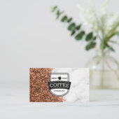 Coffee Bean Pile | Kafelverkoop Visitekaartje (Staand voorkant)