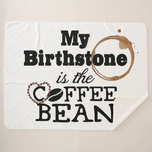 Coffee Bean Sherpa Blanket Deken (Voorkant (horizontaal))