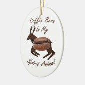 Coffee Bean Spirit Animal Keramisch Ornament (Links)