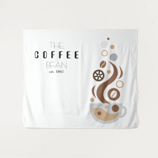 Coffee Bean Technology Science Trade Show Backdrop Wandkleed (Voorkant (horizontaal))