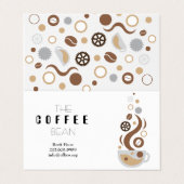 Coffee Bean Technology Science Visitekaartje (Buitenkant ongevouwen)