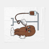 Coffee bean with Coffee pot Fleece Deken (Voorkant (Horizontaal))
