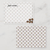 Coffee Beans Blank Just a note Coffee Lover Notitiekaartje (Voorkant / Achterkant)