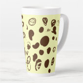 Coffee beans design latte mug (Angle droit)