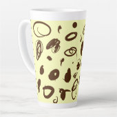 Coffee beans design latte mug (Angle gauche)