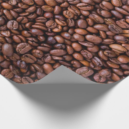 Coffee beans food texture pattern cadeaupapier (Hoek)