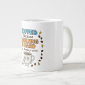 Coffee Because Adulting is Hard Extra Grote Beker (Voorkant rechts)