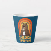 COFFEE BEER SHITSHOW TOEZICHTHOUDER Funny Boss Latte Mok (Voorkant)