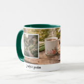 Coffee before gardening morning garden photo mug (Devant gauche)