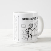 Coffee Before People Mug – Funny Coffee Cup Extra Grote Beker (Voorkant rechts)
