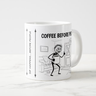 Coffee Before People Mug – Funny Coffee Cup Extra Grote Beker