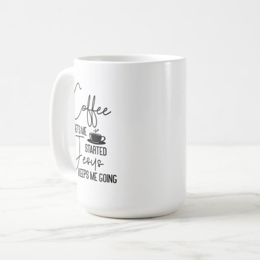 Coffee Bible Life Citation Mug (Devant gauche)