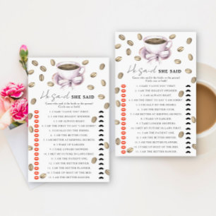 Coffee & Bow Vrijgezellenfeest Hij zei dat ze spel