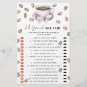 Coffee & Bow Vrijgezellenfeest Hij zei dat ze spel (Voorkant)