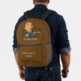 Coffee Break Capybara Backpack Bedrukte Rugzak
