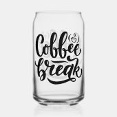 Coffee Break Club Blikvorm Glas (Achterkant)