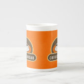 Coffee Break Cup Orange Café Bone China Mugs (Devant)