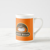 Coffee Break Cup Orange Café Bone China Mugs (Droite)