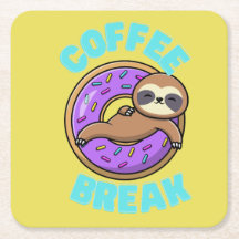 Coffee Break Sloth Onderzetter