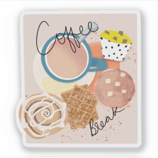 Coffee Break Sticker (Voorkant)