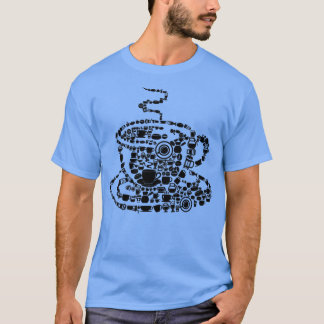 Coffee Brewed Steaming Java Afbeelding Mosaic Cup T-shirt