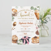 Coffee Brewing Graduation Party Invitation (Debout devant)