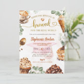 Coffee Brewing Graduation Party Invitation (Debout devant)