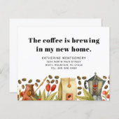 Coffee Brewing Quote Budget Moving Aankondiging (Voorkant / Achterkant)